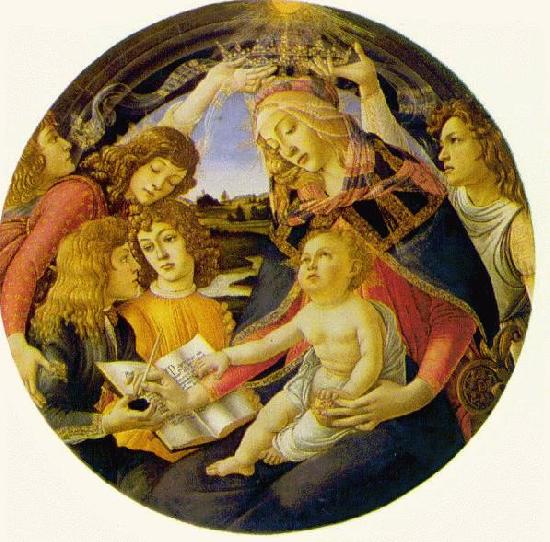 BOTTICELLI, Sandro Madonna of the Magnificat  fg